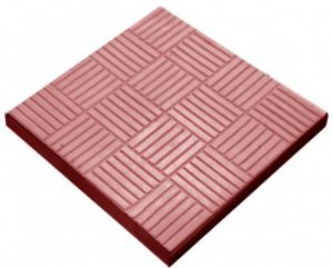 Тротуарная плитка Шоколадка - красный 300x300x35 мм